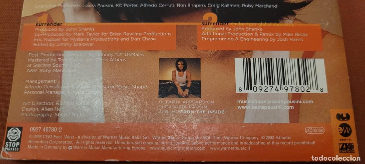 CDs de m&uacute;sica: Laura Pausini Surrender single 2 remixes - Foto 4
