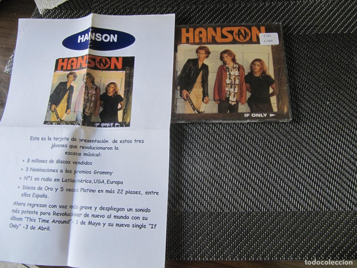 CDs de m&uacute;sica: HANSON If only CD SINGLE CADENA 100 - Foto 1