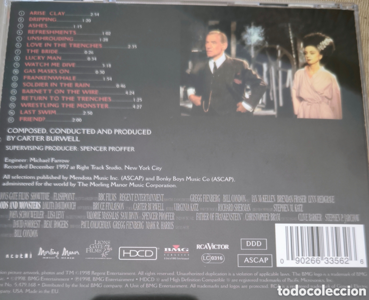 CDs de m&uacute;sica: CD GODS and MONSTERS. CARTER BURWELL - Foto 3
