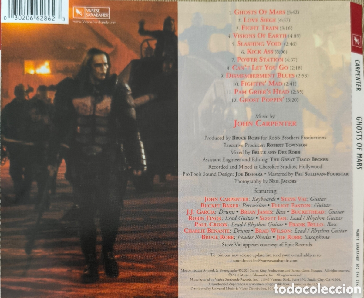 CDs de m&uacute;sica: Cd GHOSTS OF MARS. JOHN CARPENTER - Foto 3