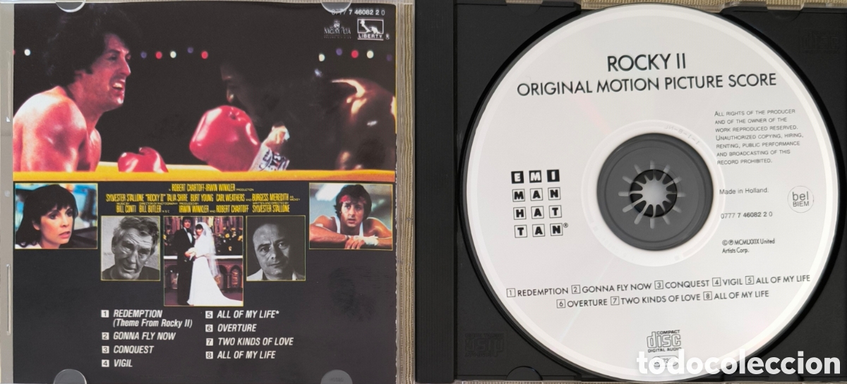 CDs de m&uacute;sica: CD ROCKY II. BILL CONTI. - Foto 2