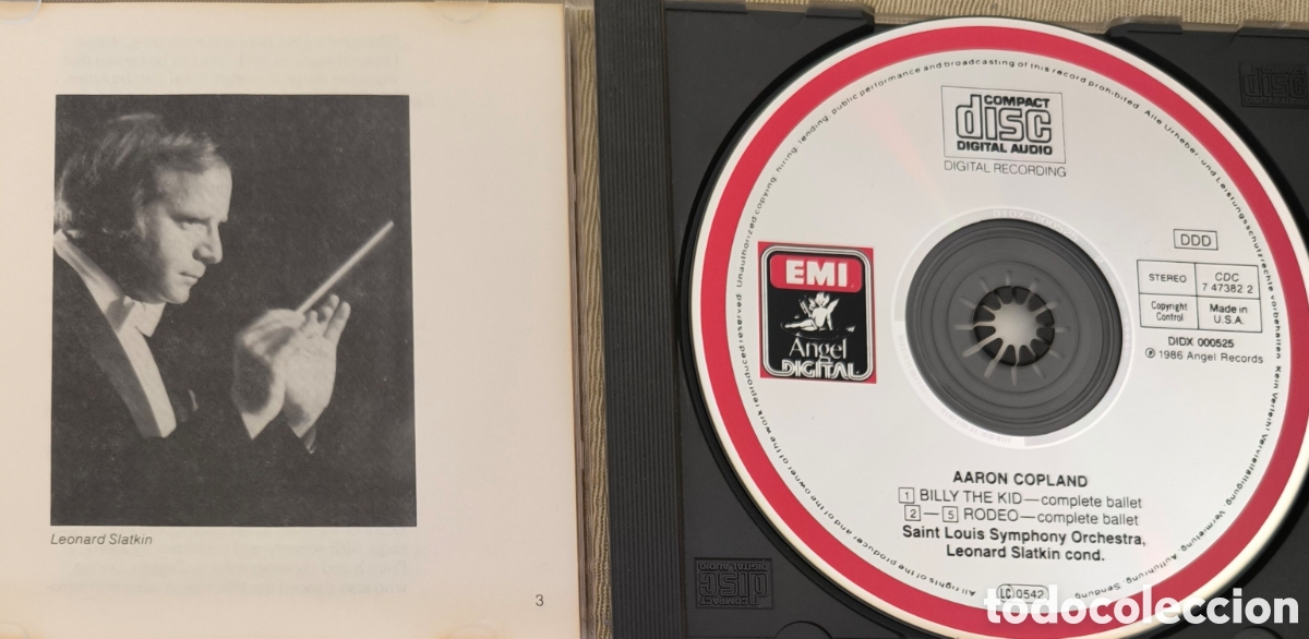 CDs de m&uacute;sica: CD BILLY THE KID RODEO. AARON COPLAND. - Foto 2