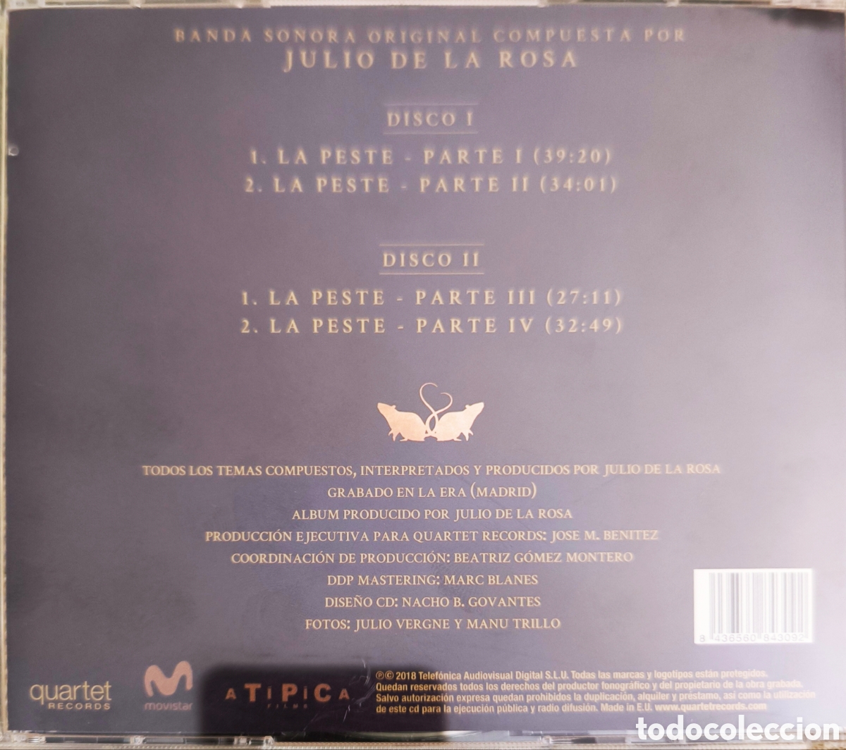 CDs de m&uacute;sica: 2 cd. LA PESTE. JULIO DE LA ROSA - Foto 3