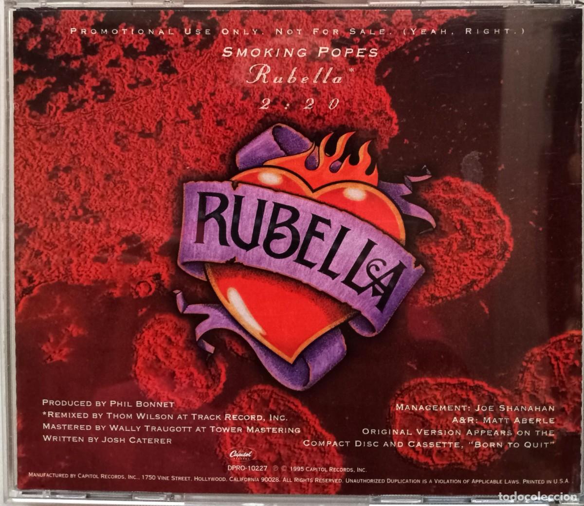 CDs de m&uacute;sica: Smoking Popes - Rubella (Cd single) - Foto 2