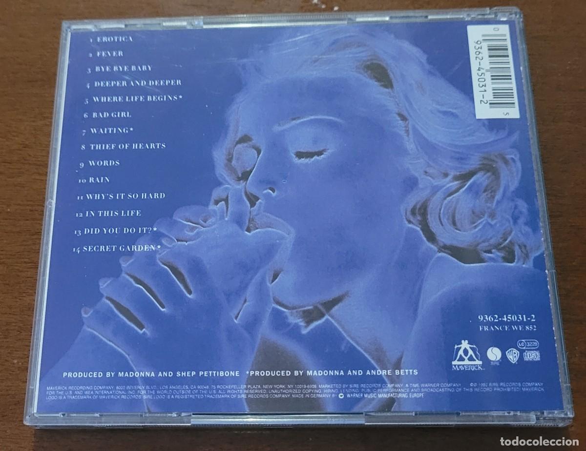 CDs de m&uacute;sica: Madonna CD 1992 Er&oacute;tica impecable - Foto 2