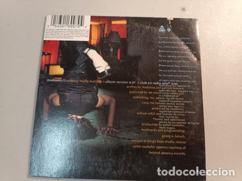 CDs de m&uacute;sica: CD MADONNA - NOTHING REALLY MATTERS (CART&Oacute;N) (CD SINGLE) - Foto 2