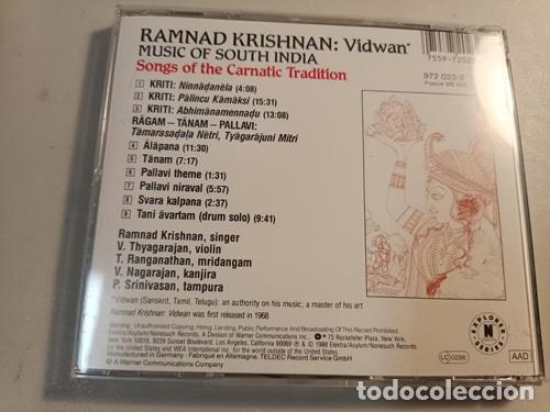 CDs de m&uacute;sica: CD RAMNAD KRISHNAN - VIDWAN - Foto 2