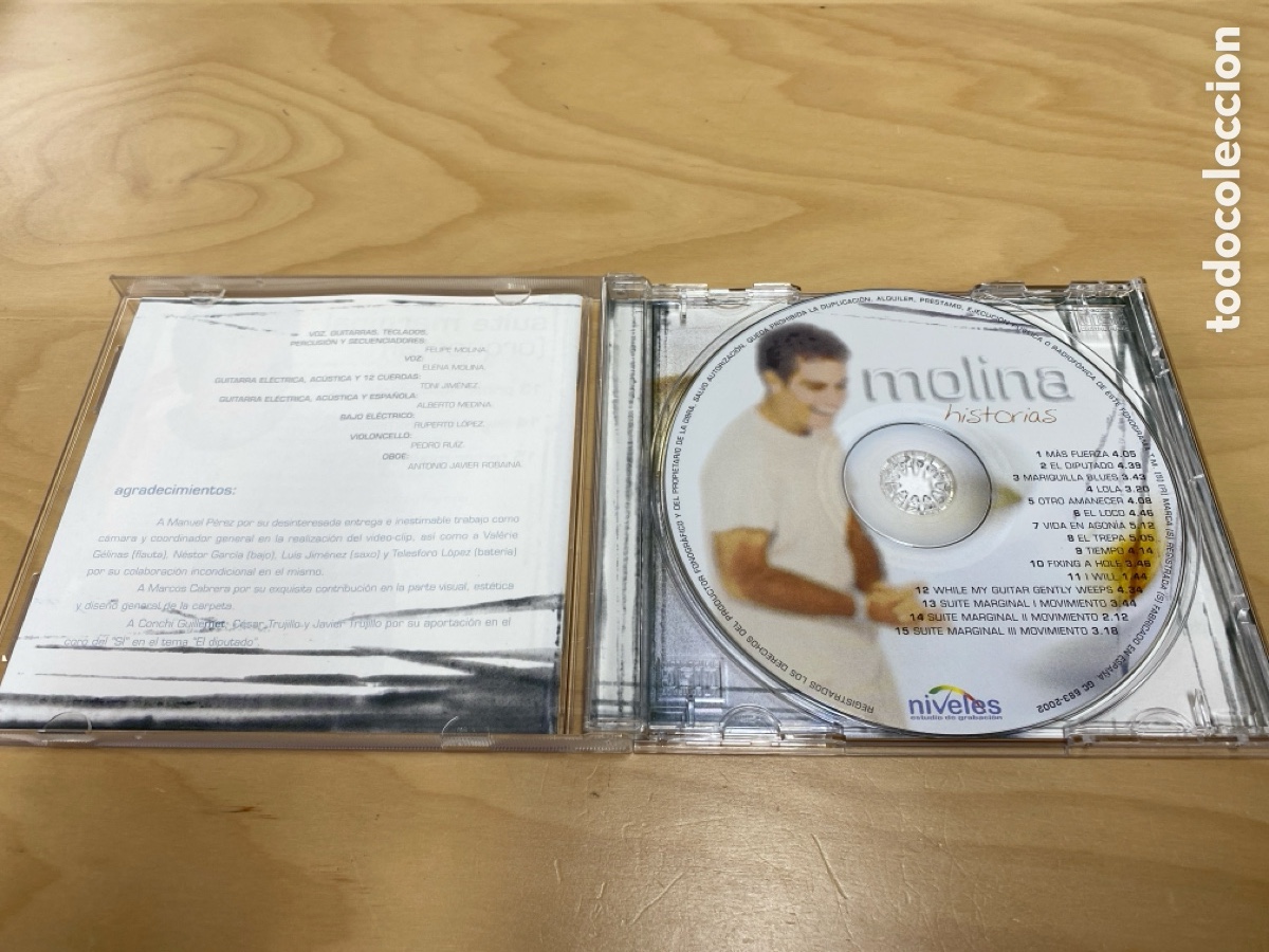 CDs de m&uacute;sica: Felipe Molina - Historias - Foto 3