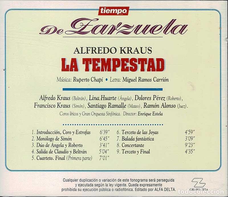 CDs de m&uacute;sica: Alfredo Kraus - La Tempestad. CD - Foto 2
