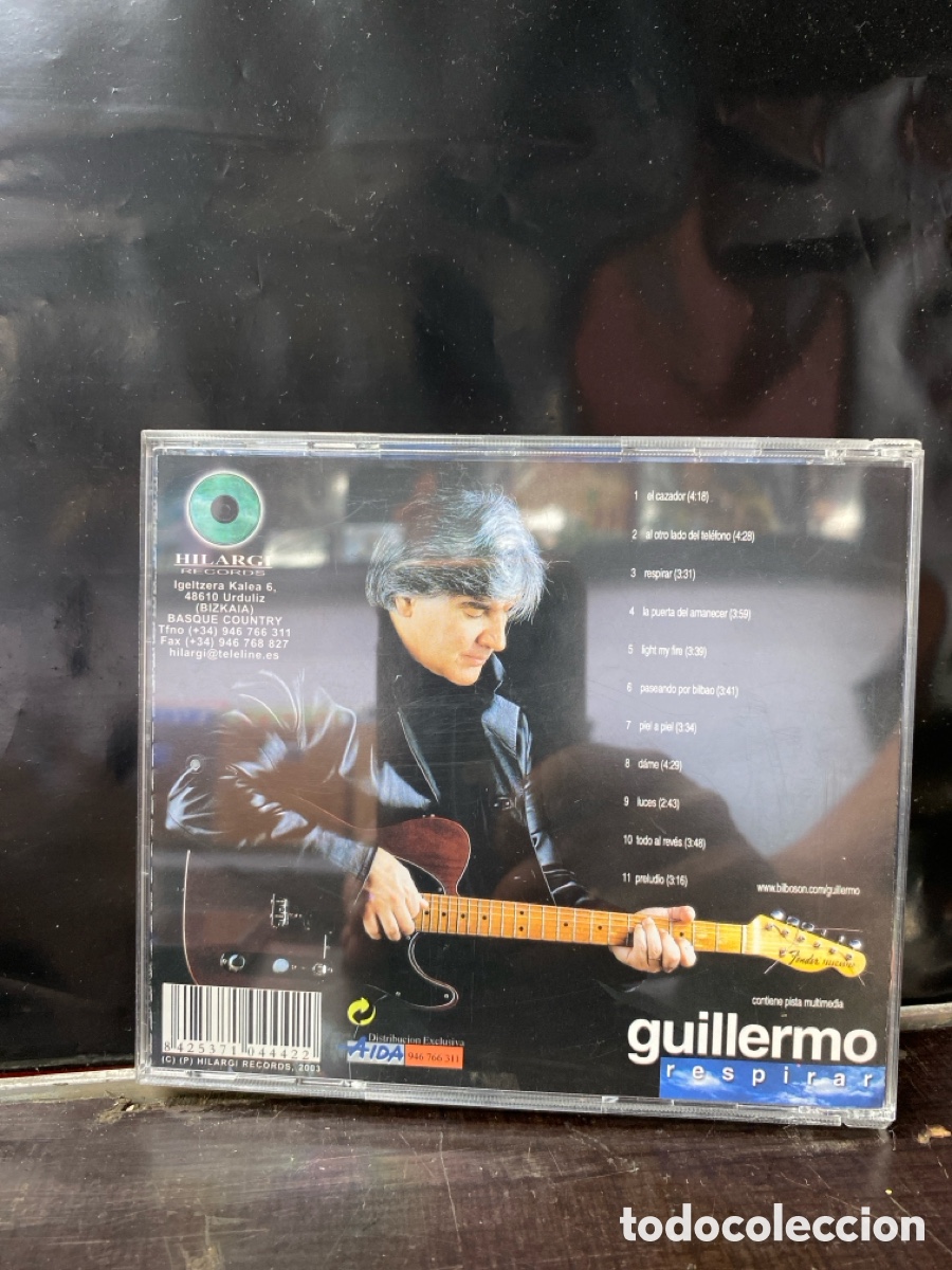 CDs de m&uacute;sica: CD GUILLERMO. RESPIRAR. - Foto 2