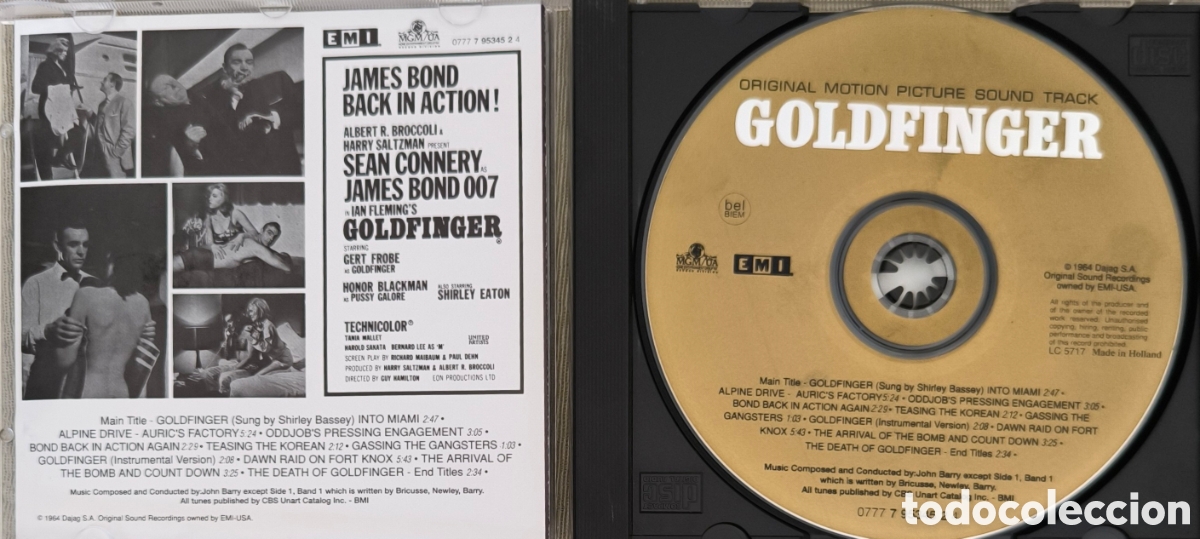 CDs de m&uacute;sica: Cd. GOLDFINGER. JOHN BARRY - Foto 2