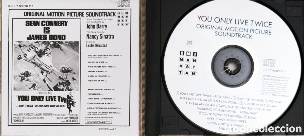 CDs de m&uacute;sica: CD YOU ONLY LIVE TWICE. JOHN BARRY - Foto 3