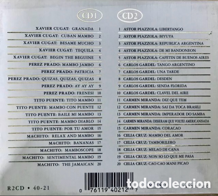 CDs de m&uacute;sica: TANGO Y MAMBO CALIENTE. 2 CDS. THE GOLD COLLECTION. - Foto 2