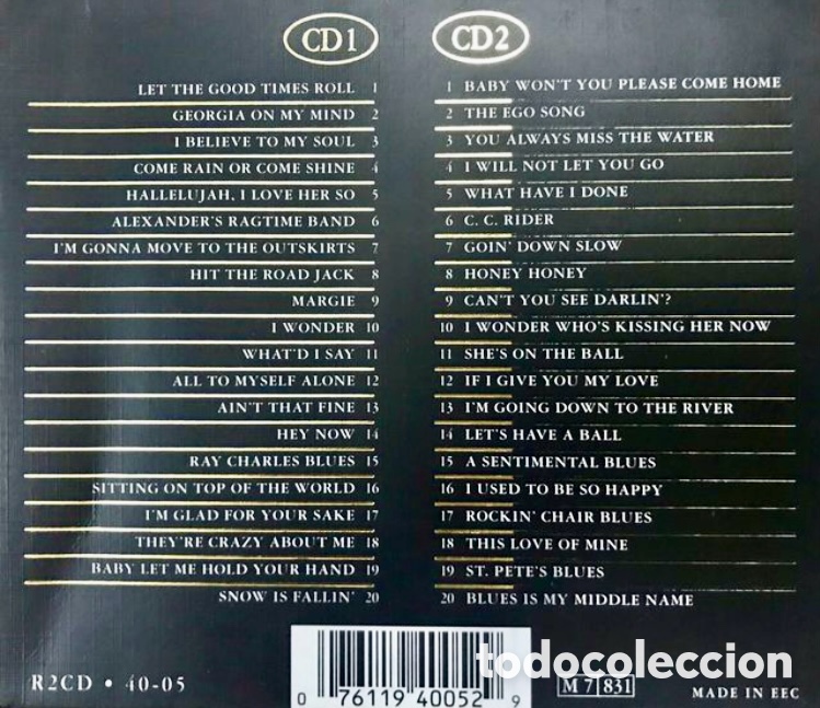 CDs de m&uacute;sica: RAY CHARLES. THE GOLD COLLECTION. 2 CDS. - Foto 2