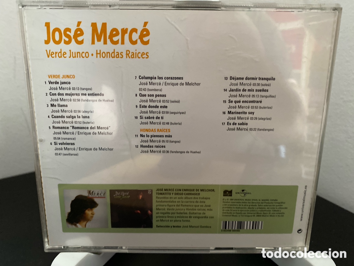 CDs de m&uacute;sica: Jos&eacute; Merc&eacute; - Verde Junco &middot; Hondas Ra&iacute;ces (CD) - Foto 3