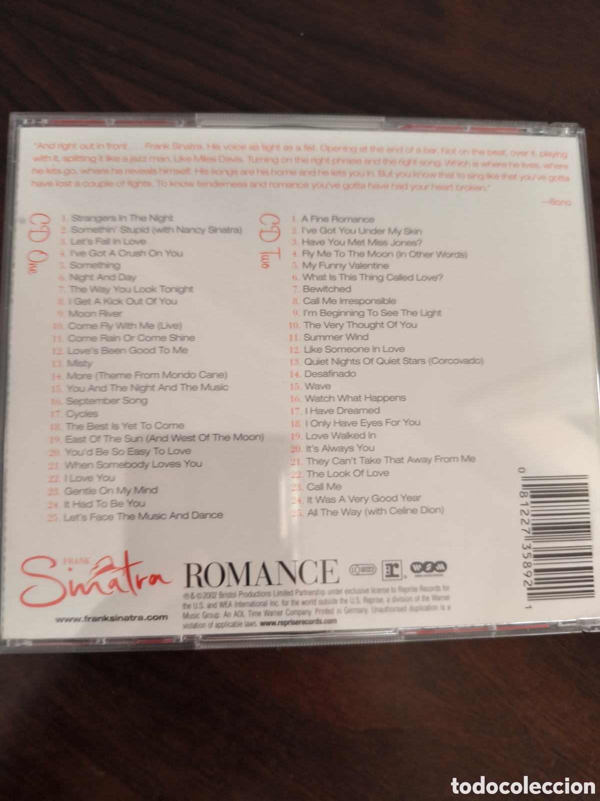 CDs de m&uacute;sica: 2cds Frank Sinatra. Romance - Foto 2
