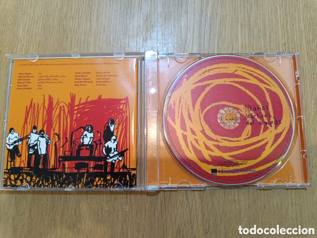 CDs de m&uacute;sica: M&aacute;rtires Del Comp&aacute;s CD 10 A&ntilde;os - Foto 3