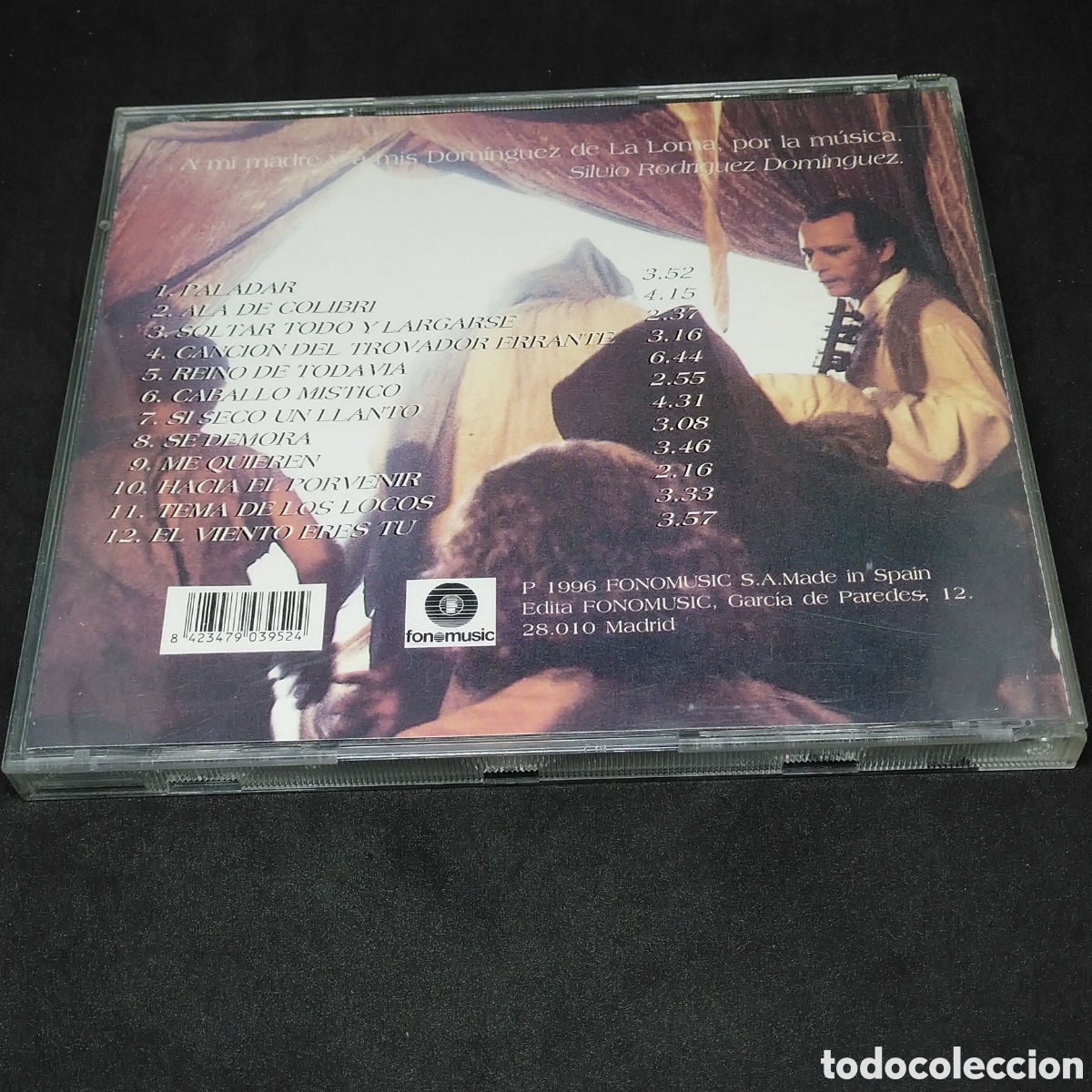 CDs de m&uacute;sica: SILVIO RODRIGUEZ - DOMINGUEZ - CD - 1996 - DISCO VERIFICADO - Foto 2