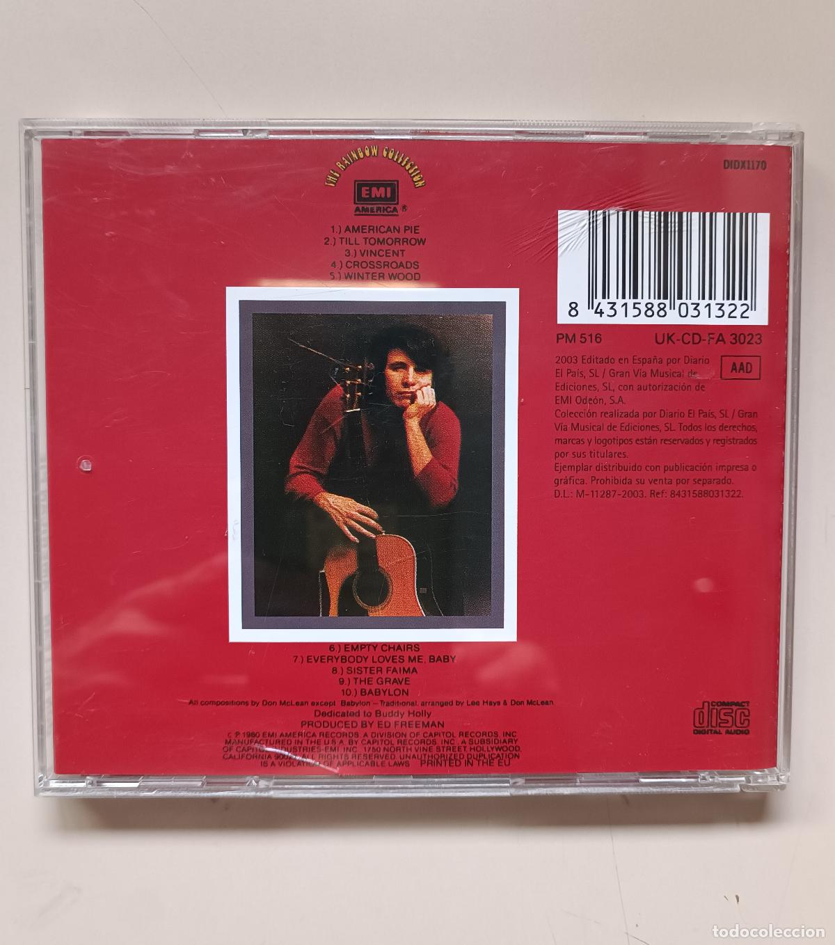 CDs de m&uacute;sica: CD. Don McLean &ndash; American Pie - Foto 2