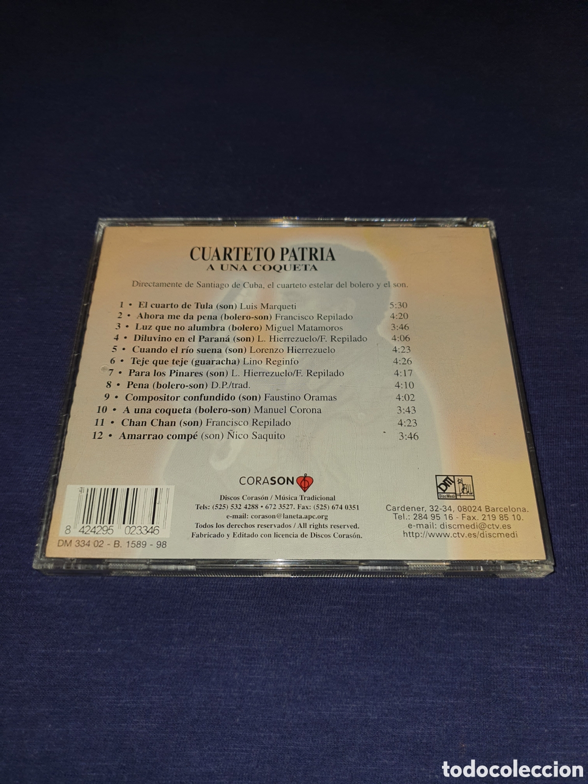 CDs de m&uacute;sica: Cuarteto Patria a una coqueta - Foto 2