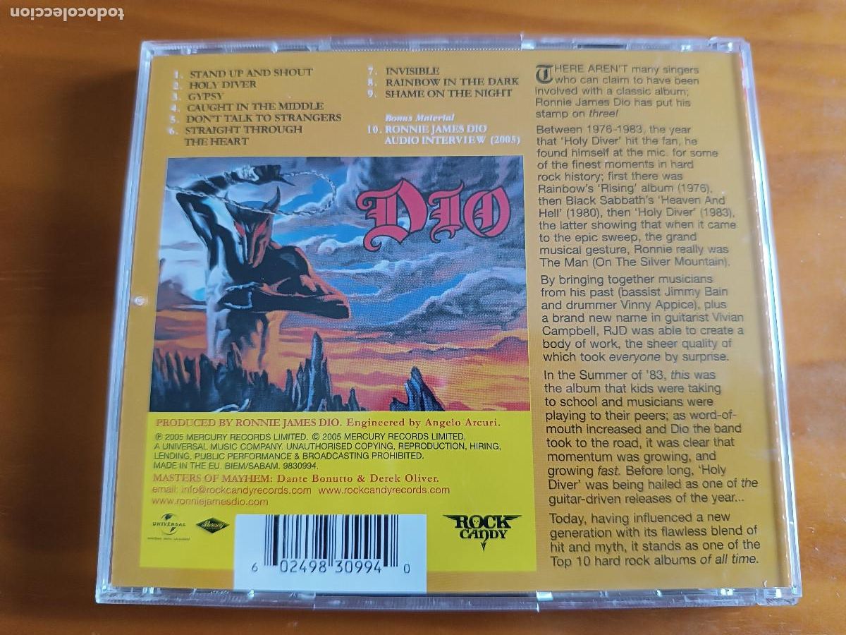CDs de m&uacute;sica: DIO - HOLY DIVER (1983) CD HEAVY ROCK - Foto 2