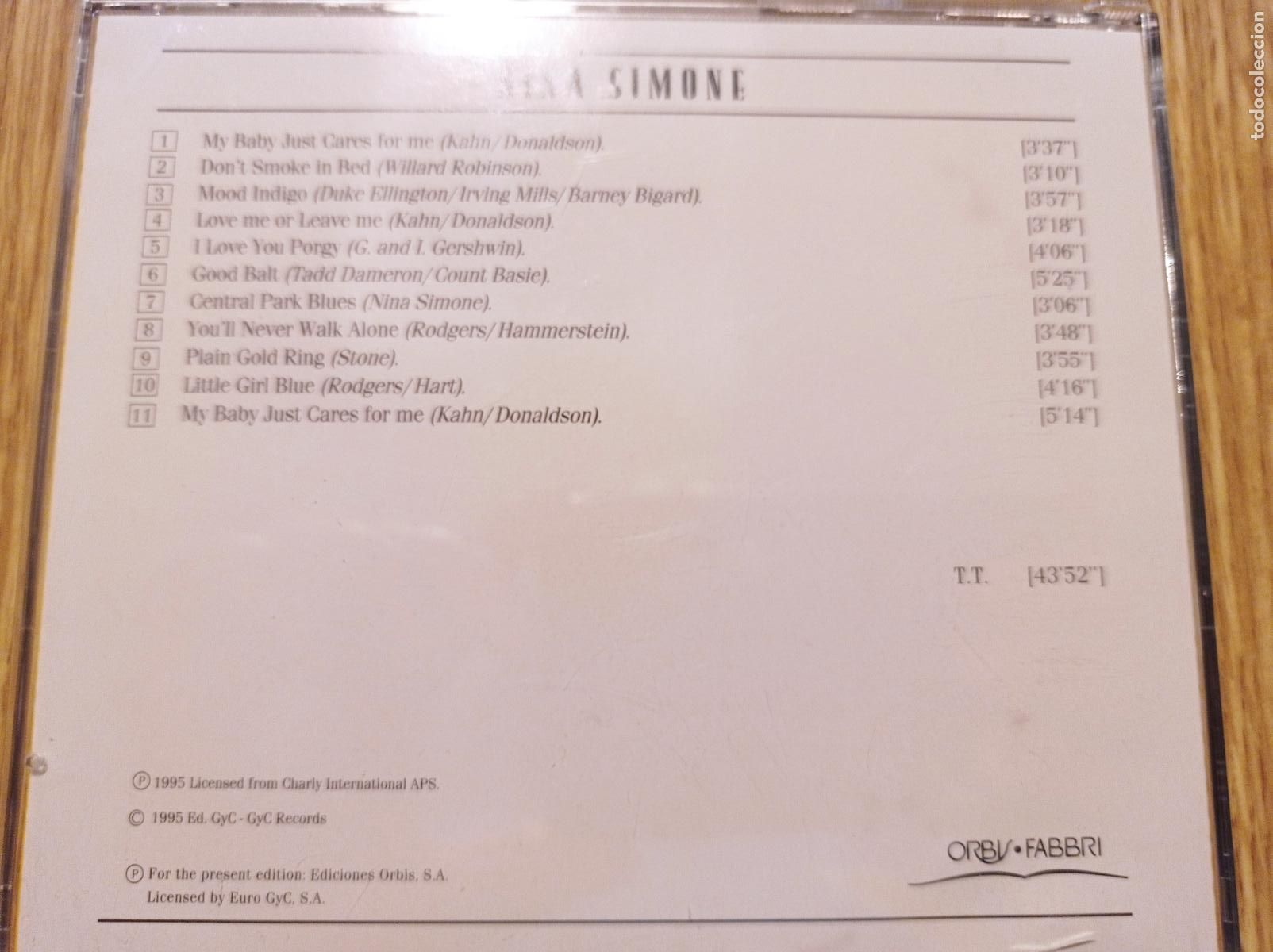 CDs de m&uacute;sica: NINA SIMONE - 1 CD. 1.995 - Foto 3