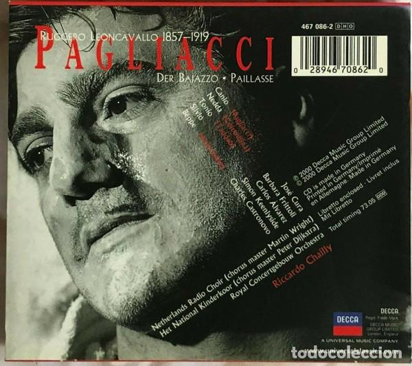 CDs de m&uacute;sica: LEONCAVALLO: PAGLIACCI - DECCA - CD + LIBRETO - Foto 2