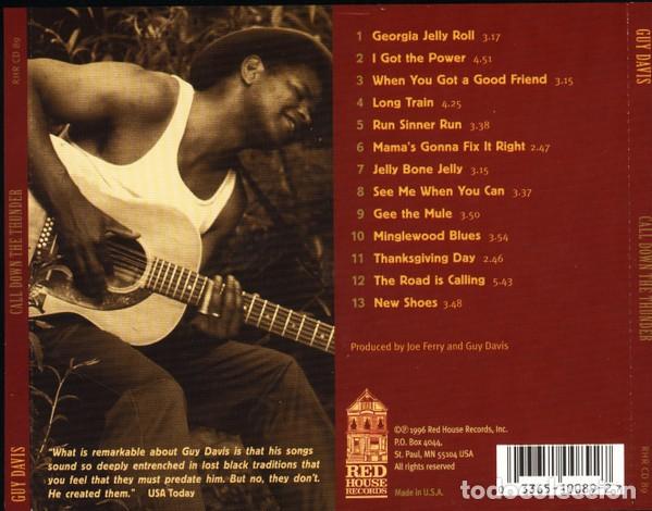 CDs de m&uacute;sica: Guy Davis &ndash; Call Down The Thunder - Foto 2