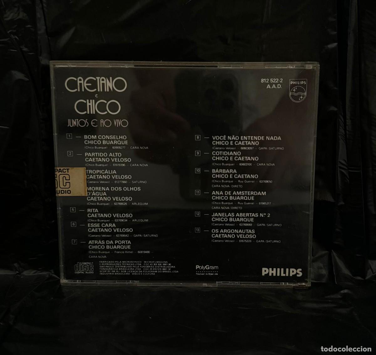 CDs de m&uacute;sica: Caetano e chico juntos e ao vivo CD - Foto 2