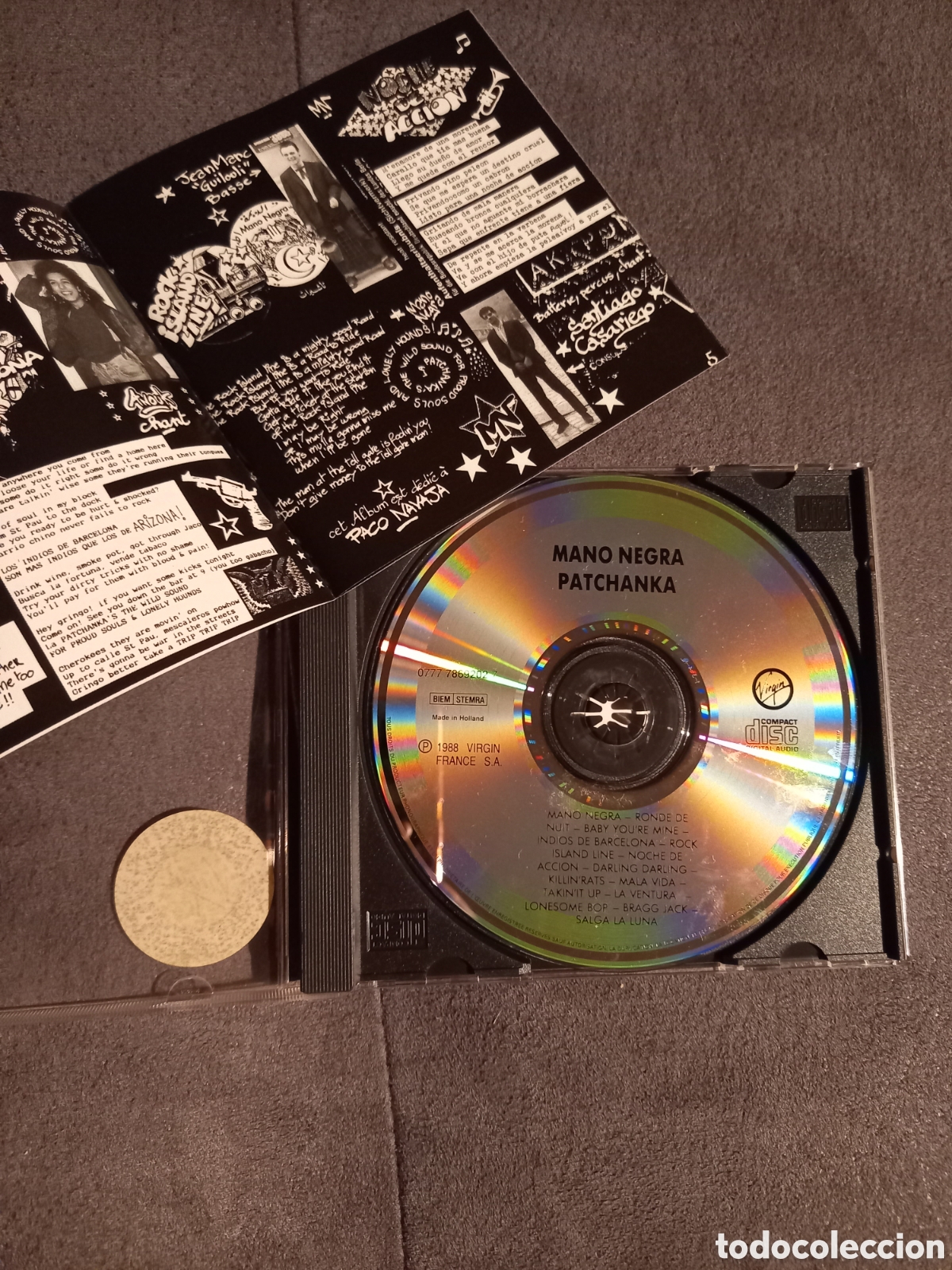 CDs de m&uacute;sica: CD MANO NEGRA - PATCHANKA. VIRGIN 1988 - Foto 3