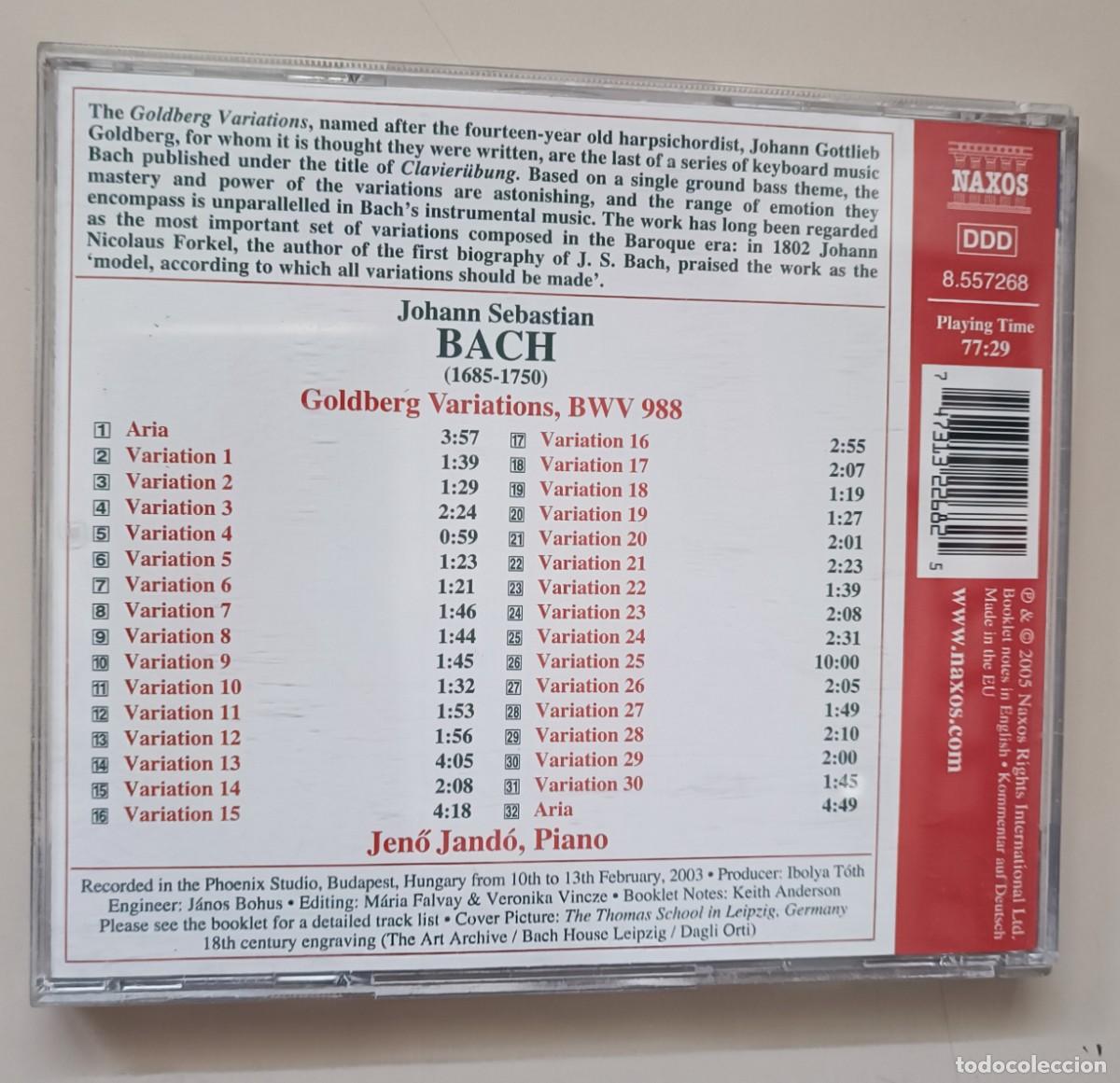 CDs de m&uacute;sica: Bach: Goldberg Variations - Foto 3