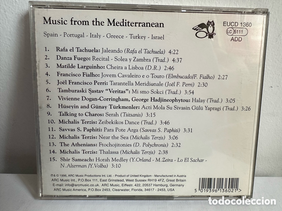 CDs de m&uacute;sica: Various - Music From The Mediterranean (CD, Comp) - Foto 2
