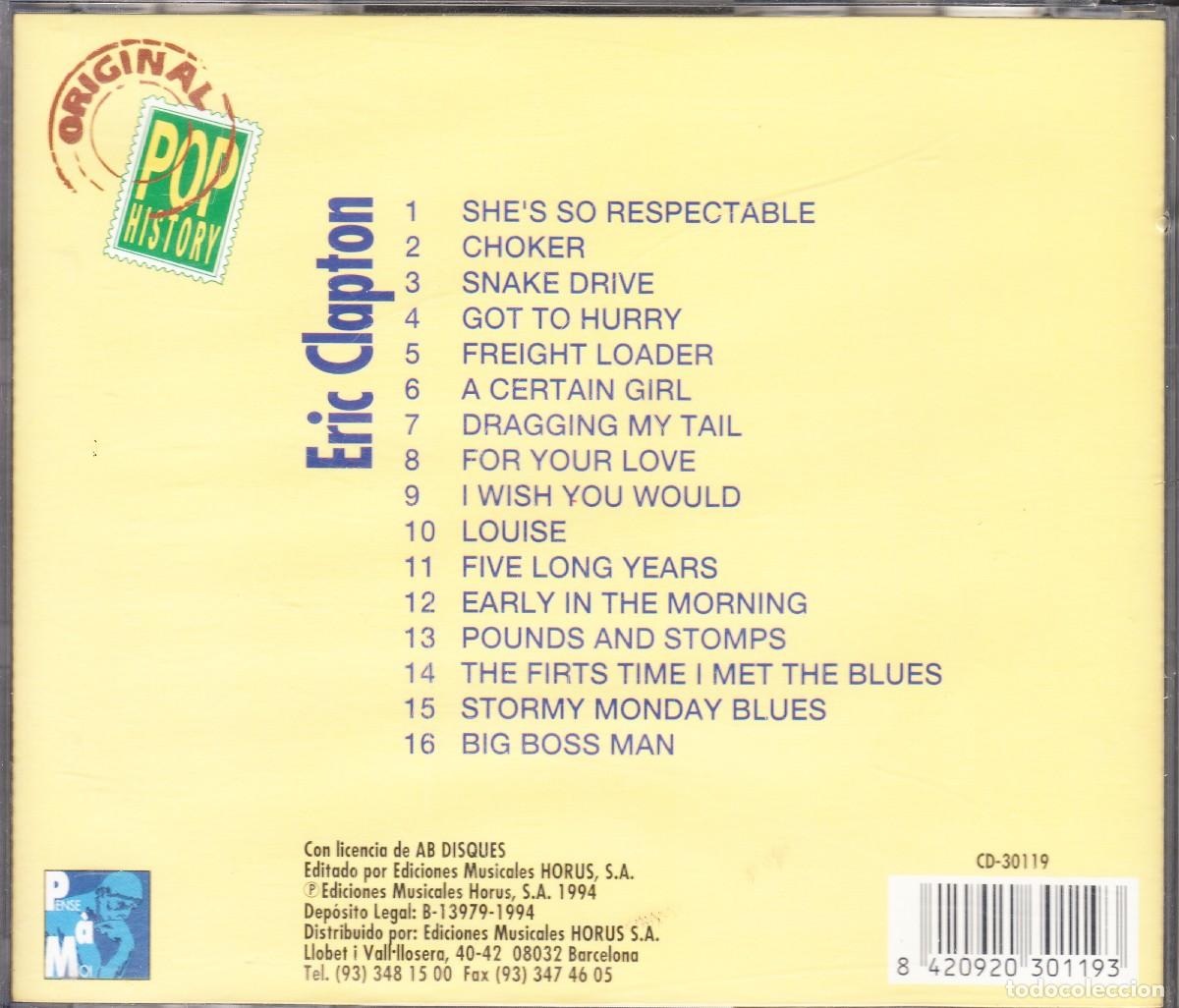 CDs de m&uacute;sica: ERIC CLAPTON. ORIGINAL POP HISTORY. CD. - Foto 2