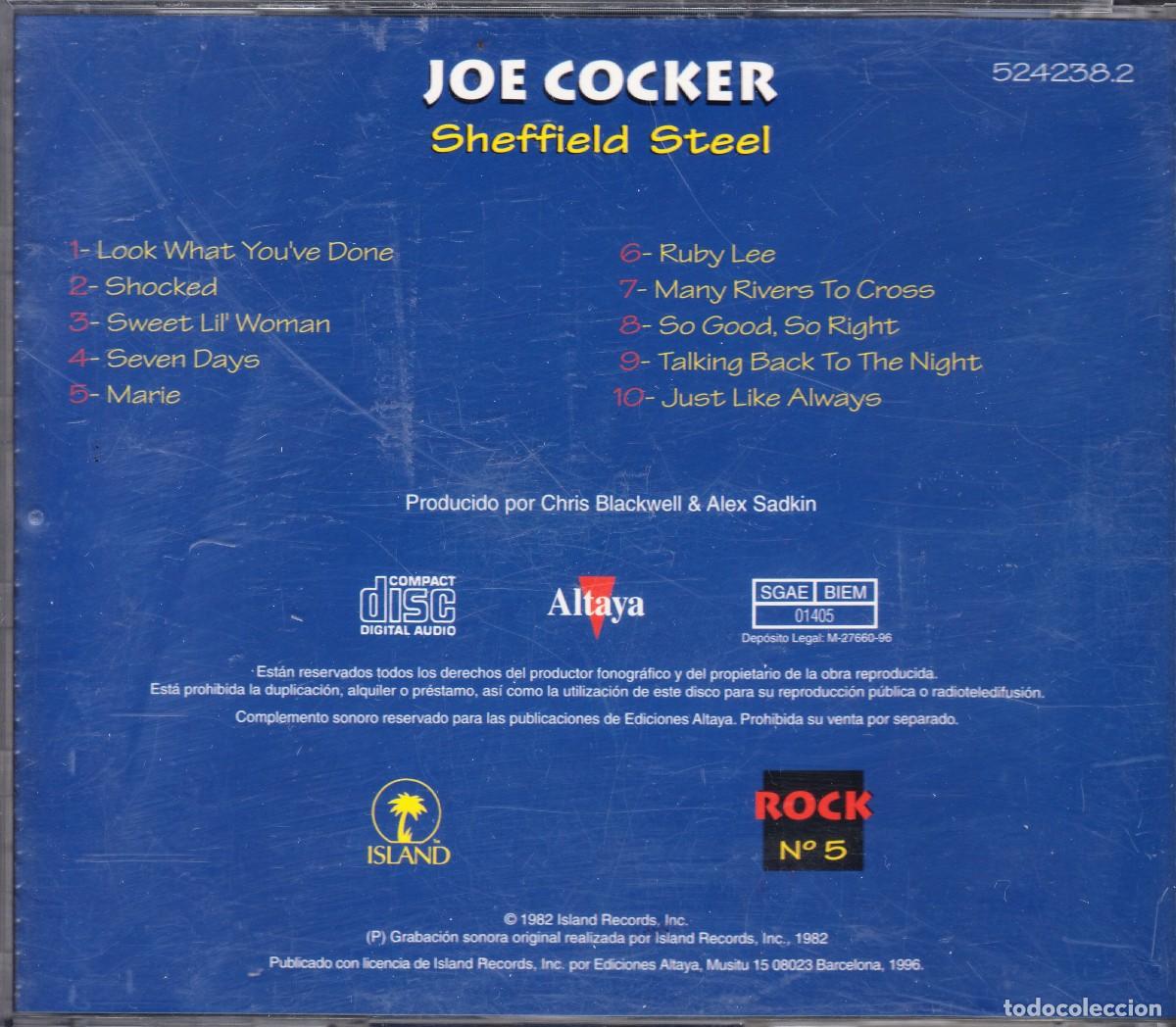 CDs de m&uacute;sica: JOE COCKER. SHEFFIELD STEEL. CD. - Foto 2