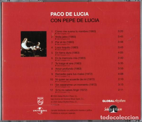 CDs de m&uacute;sica: Paco De Luc&iacute;a Con Pepe De Luc&iacute;a. - Foto 2