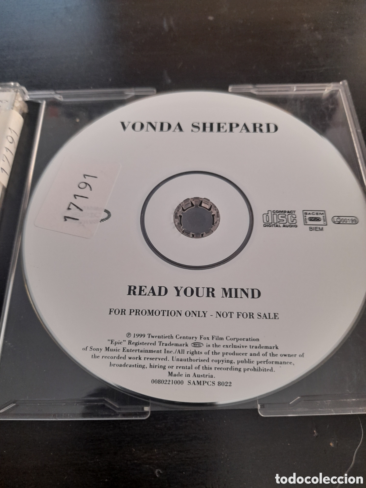 CDs de m&uacute;sica: Vonda Shepard &ndash; Read Your Mind. Cd Single promo - Foto 2
