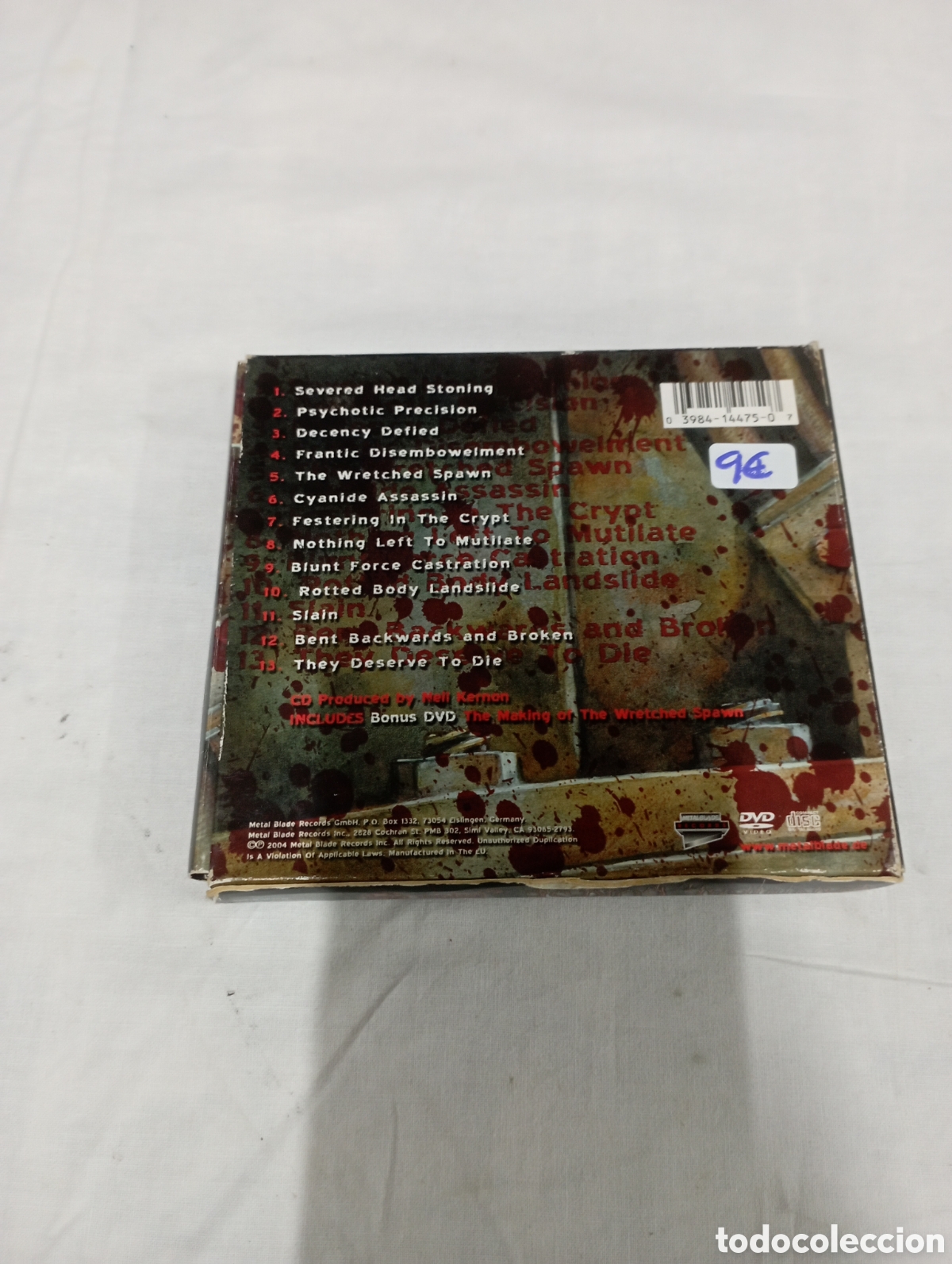 CDs de m&uacute;sica: Cannibal Corpse the wretched spawn - Foto 2