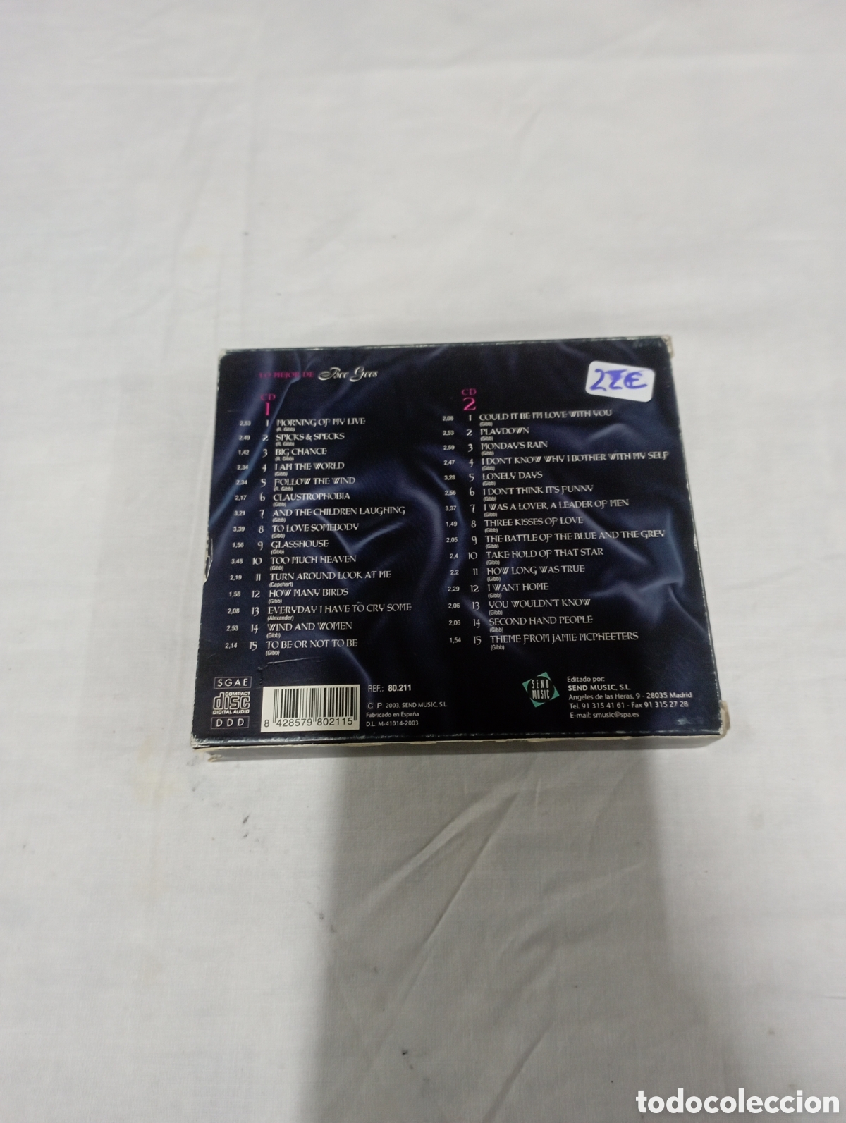 CDs de m&uacute;sica: Lo mejor Bee Gees 2 compact disc - Foto 2