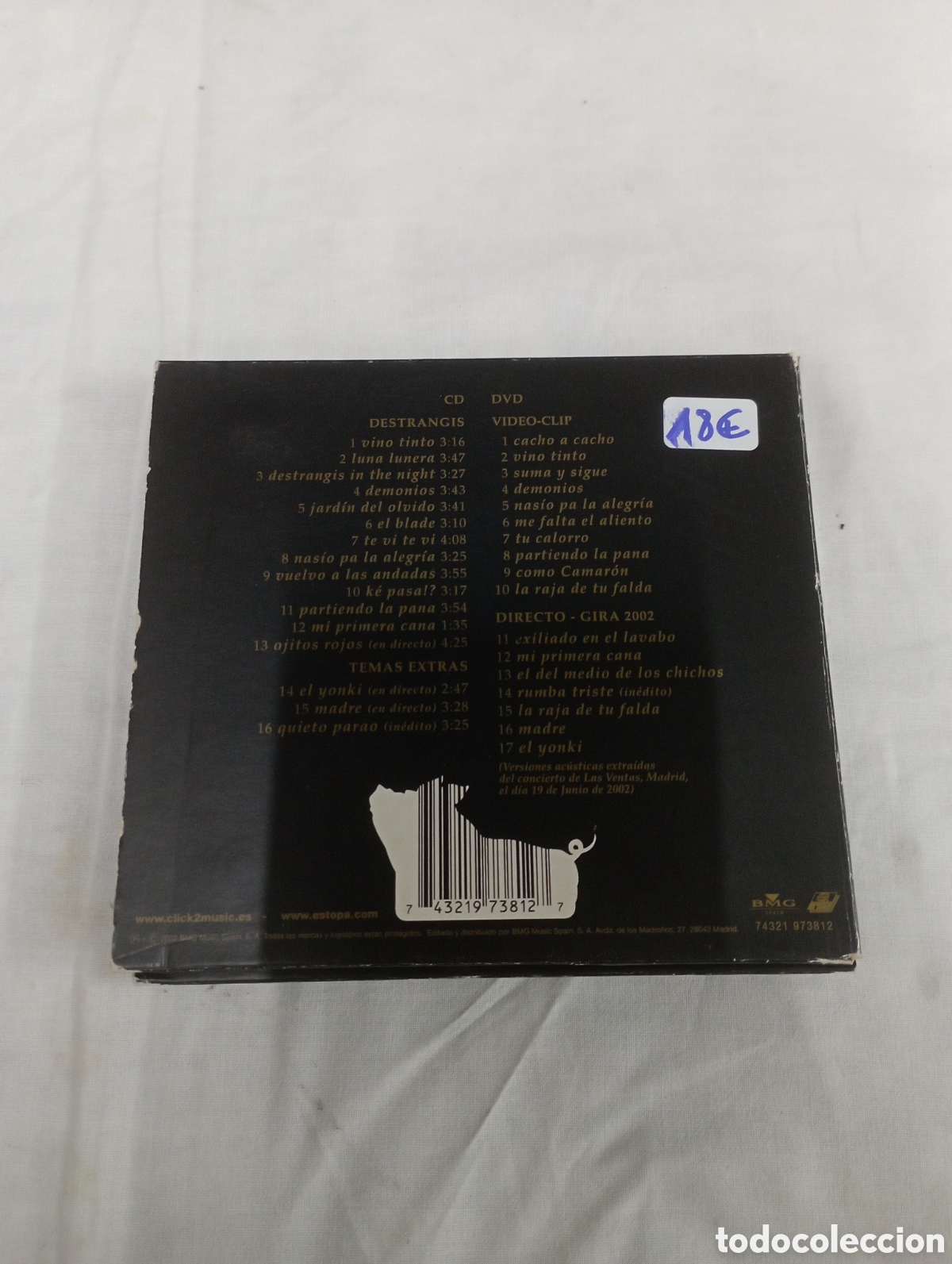 CDs de m&uacute;sica: Estopa mas destrangis cd + dvd - Foto 2