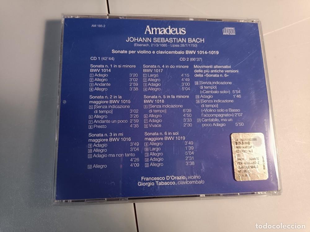 CDs de m&uacute;sica: BACH - SONATE PER VIOLINO E CLAVICEMBALO (AMADEUS) - Foto 3