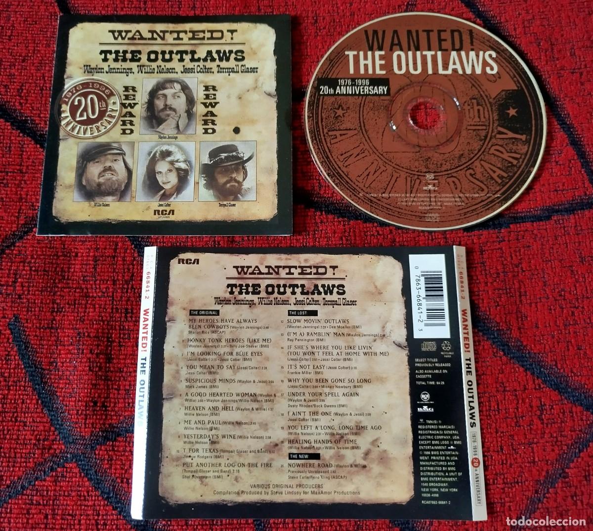 CD de Música: THE OUTLAWS ** Wanted!: 1976-1996 20th Anniversary ** USA CD Waylon Jennings