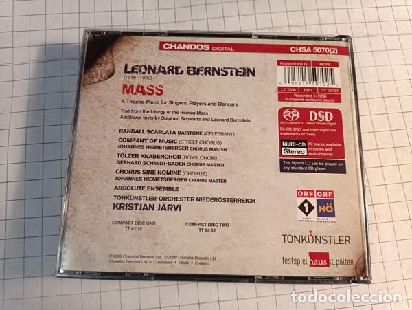 CDs de m&uacute;sica: LEONARD BERNSTEIN - MASS (J&Auml;RVI, CHANDOS) - Foto 2