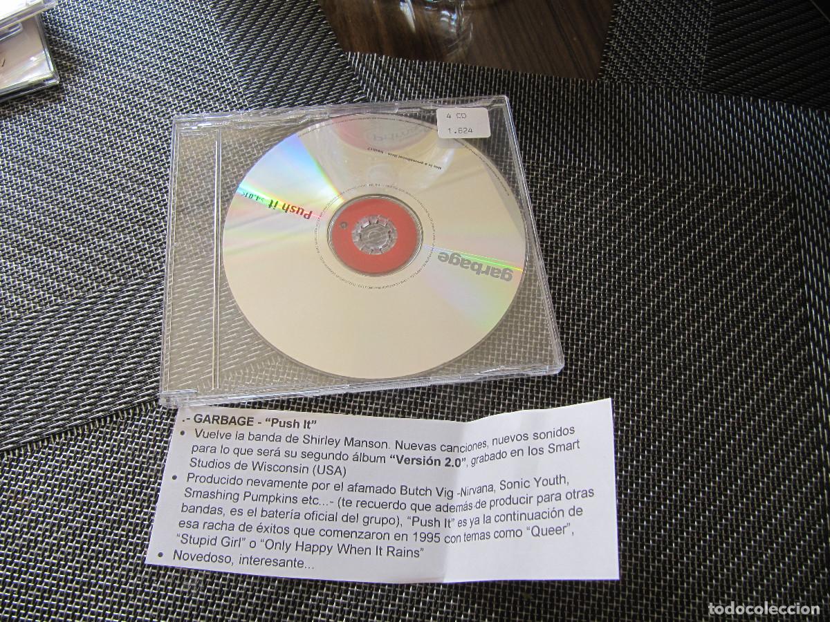 CDs de m&uacute;sica: GARBAGE / PUSH IT / CD SINGLE CADENA 100 - Foto 1