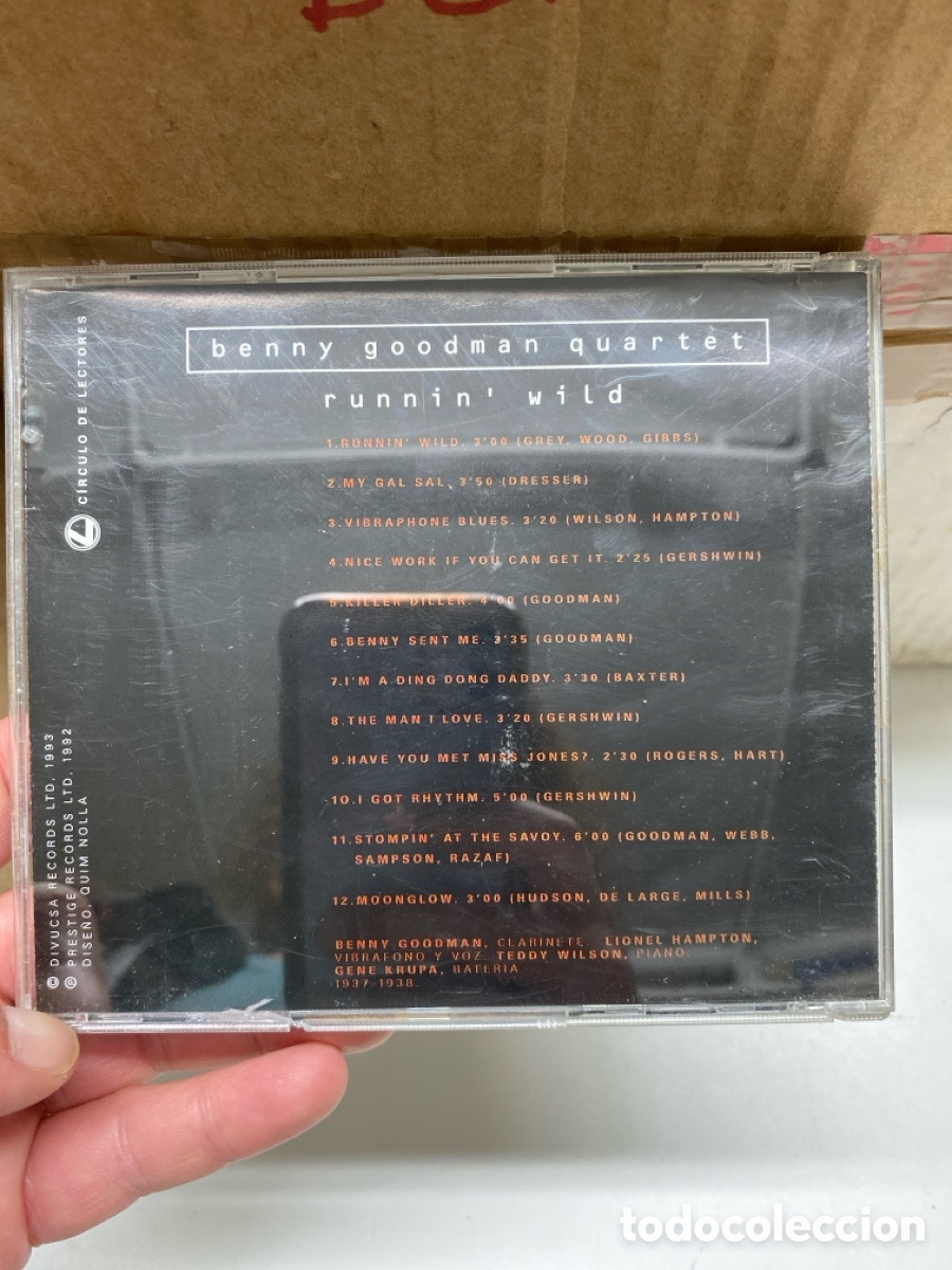 CDs de m&uacute;sica: CD BENNY GOODMAN QUARTET. RUNIN&rsquo; WILD - Foto 2