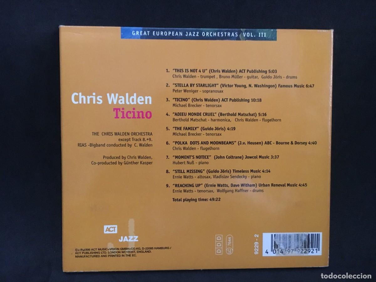 CDs de m&uacute;sica: Chris Walden &ndash; Ticino - CD Digipack - ACT - Foto 2
