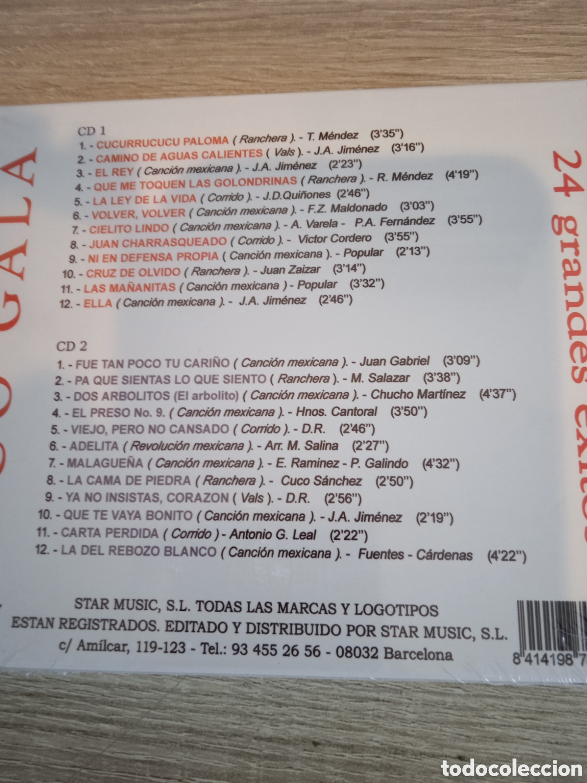 CDs de m&uacute;sica: Duo gala - 24 grandes &eacute;xitos. - Foto 2