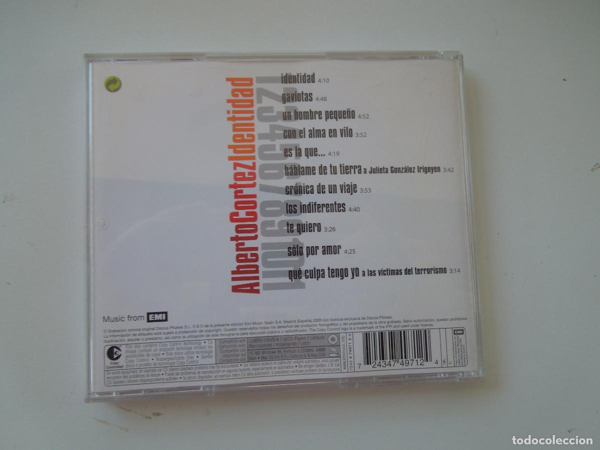 CDs de m&uacute;sica: ALBERTO CORTEZ - IDENTIDAD - CD -2005 - Foto 3