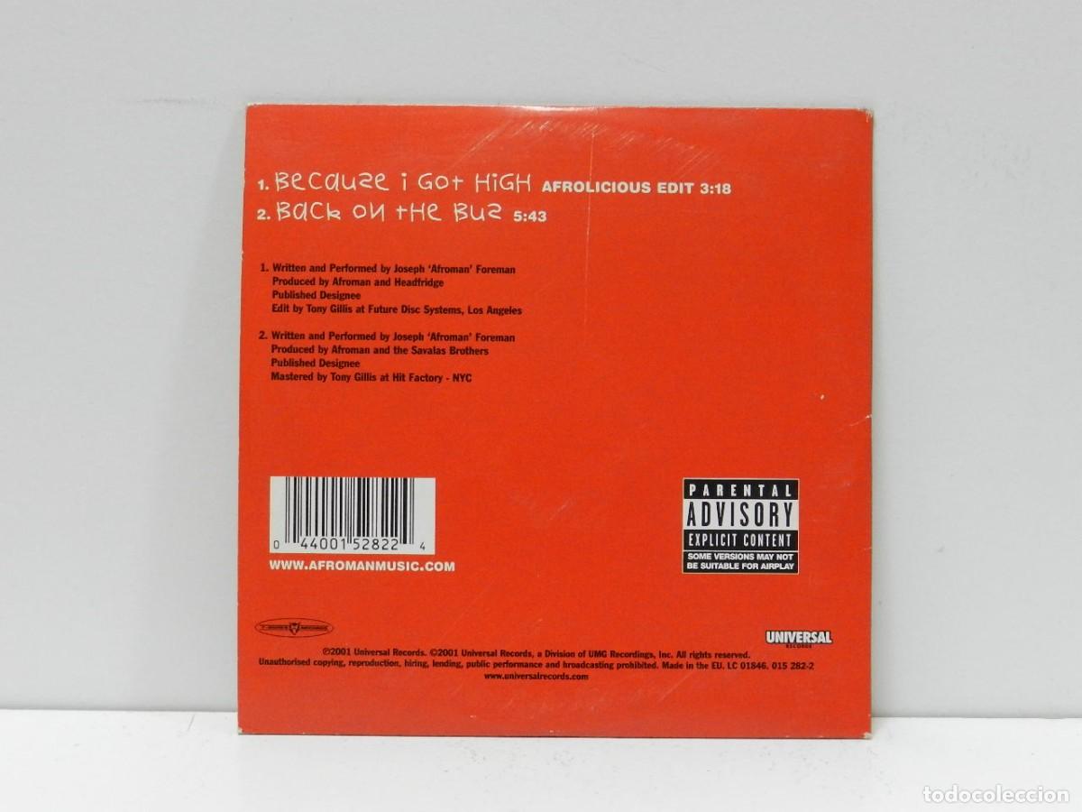 CDs de m&uacute;sica: DISCO CD. Afroman &ndash; Because I Got High. COMPACT DISC. - Foto 2