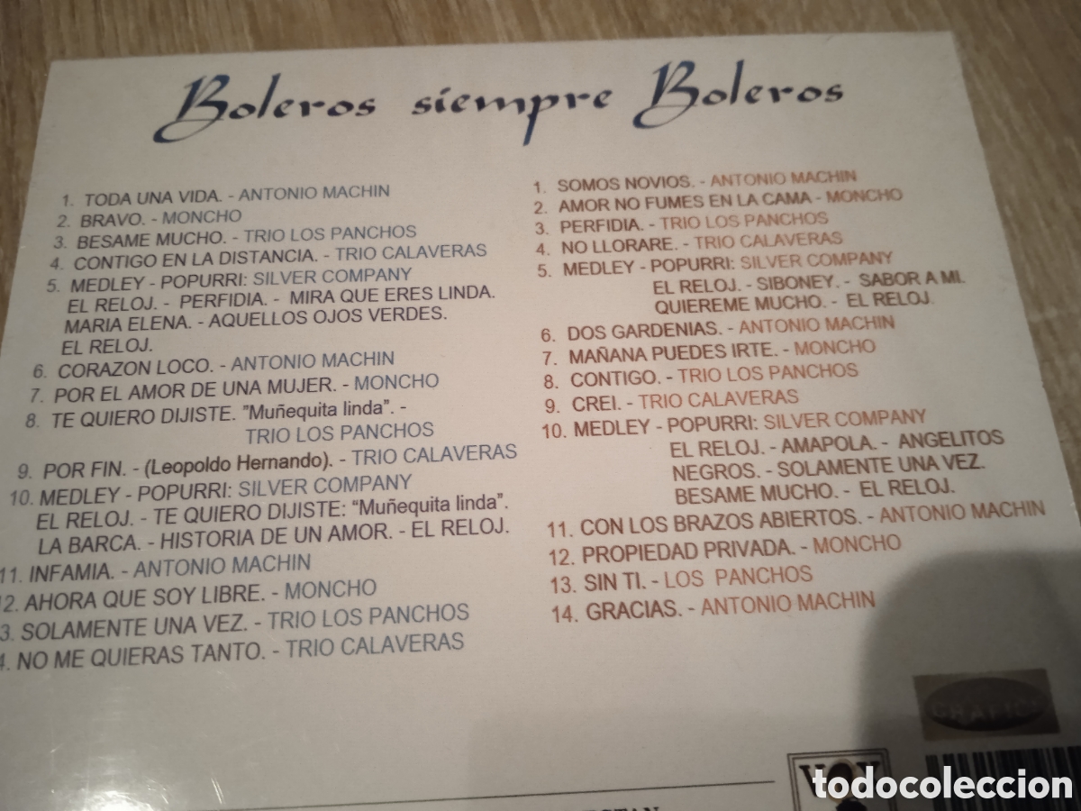 CDs de m&uacute;sica: Boleros siempre boleros. - Foto 2