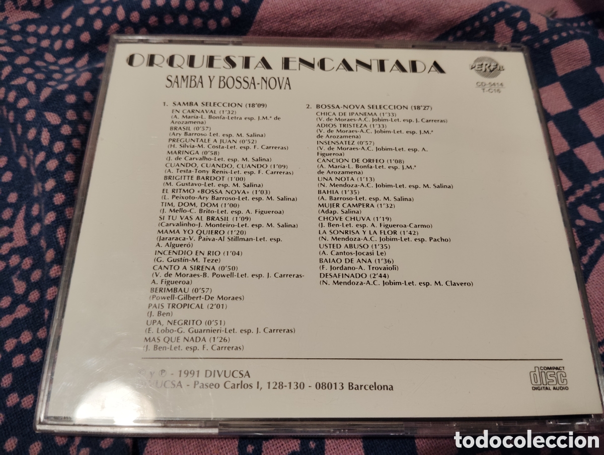 CDs de m&uacute;sica: ORQUESTA ENCANTADA - SAMBA Y BOSSA - NOVA ( 1991 ) - Foto 2